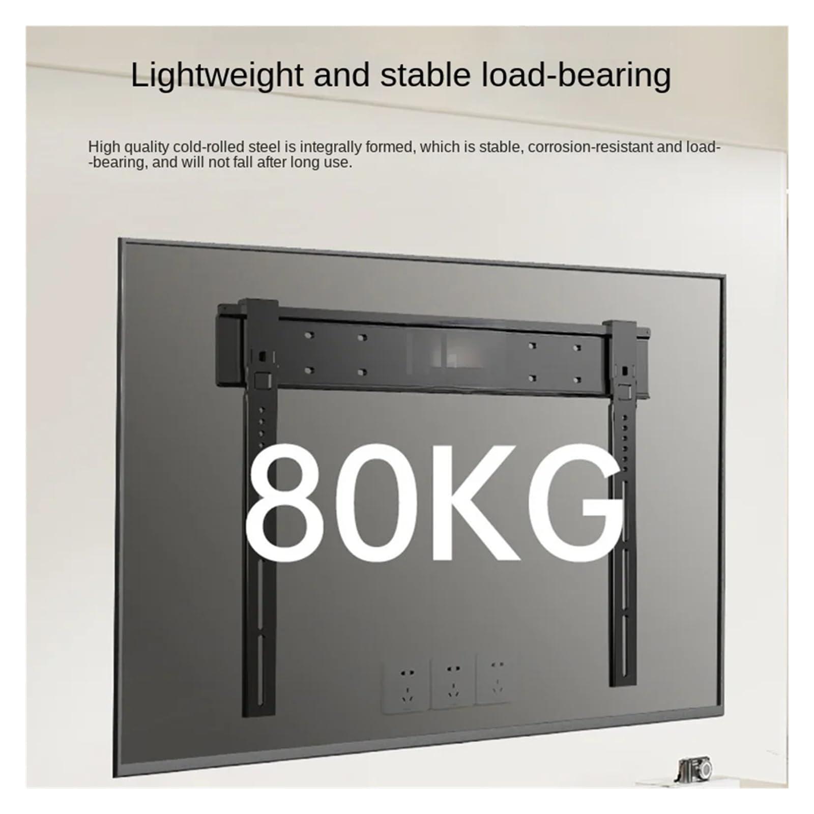 Supporto Da Parete Universale Ultra Sottile For TV For Schermi Piatti/curvi Da 26-90 Pollici, Staffa For TV, Carico Massimo 80 Kg, Supporto VESA 100x100-800x400mm(42-75in)