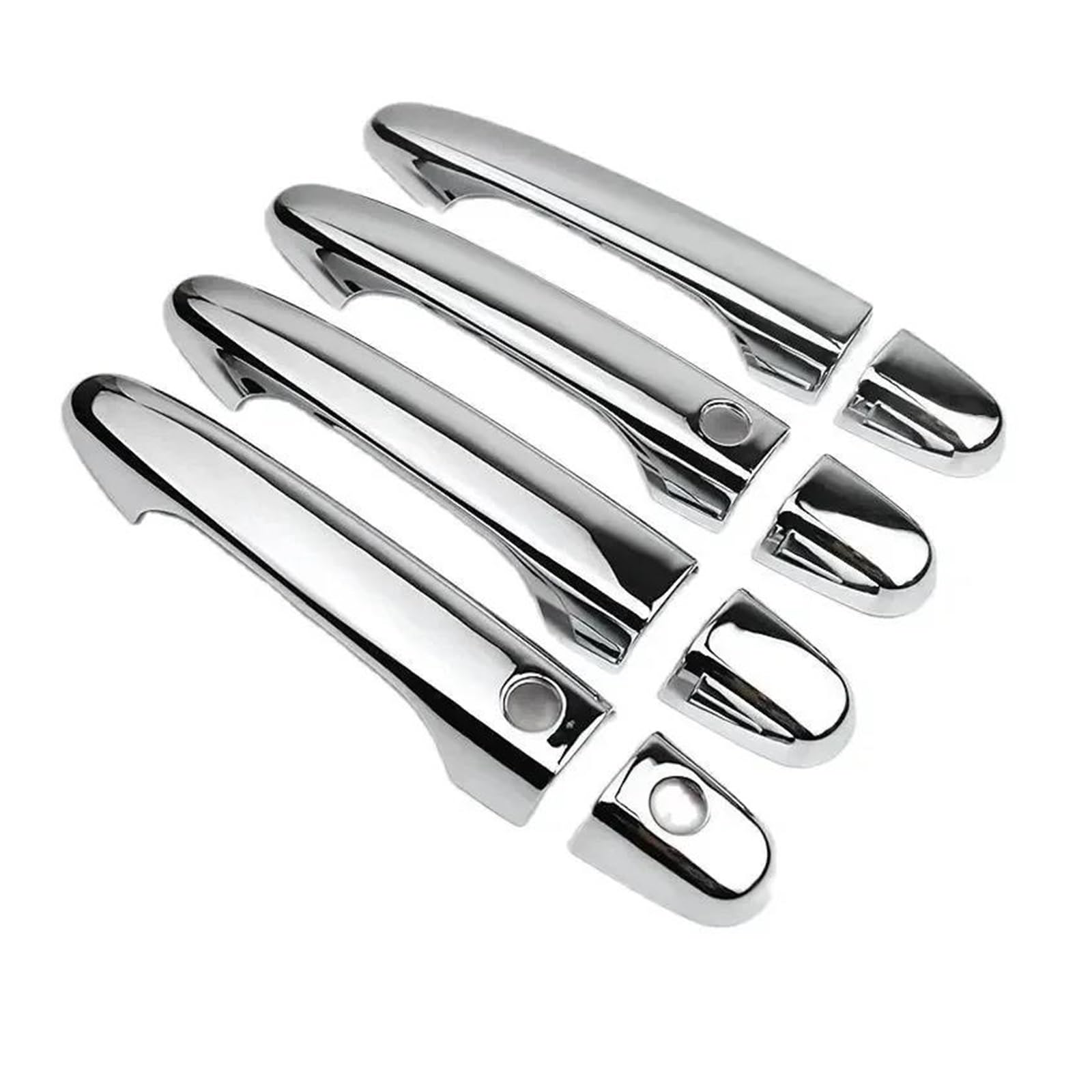 MTVTFECEWG Car Exterior Door Handle Moulding Cover Trim for Civic 9th Gen 2012 2013 2014 2015 (Silver B)