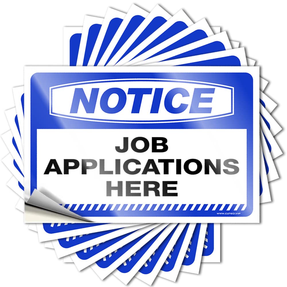 Decals Personalized Vinyl Sticker | Notice Job Applications Here Cool for Billiards Use(8X12CM)