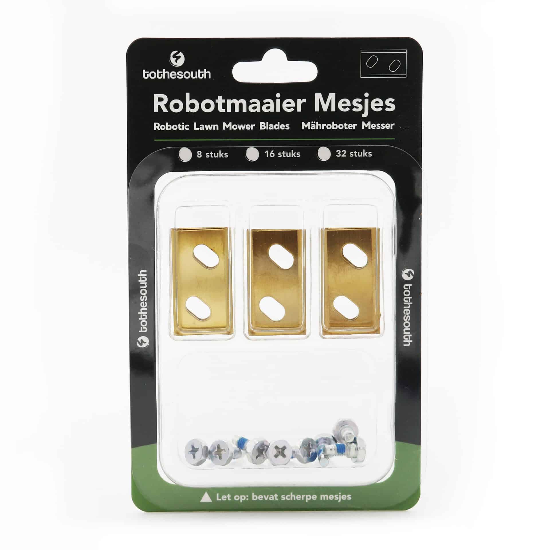 64x To the South® Robot cortacésped cuchillas titanio adecuado para Robomow RK2000 64x