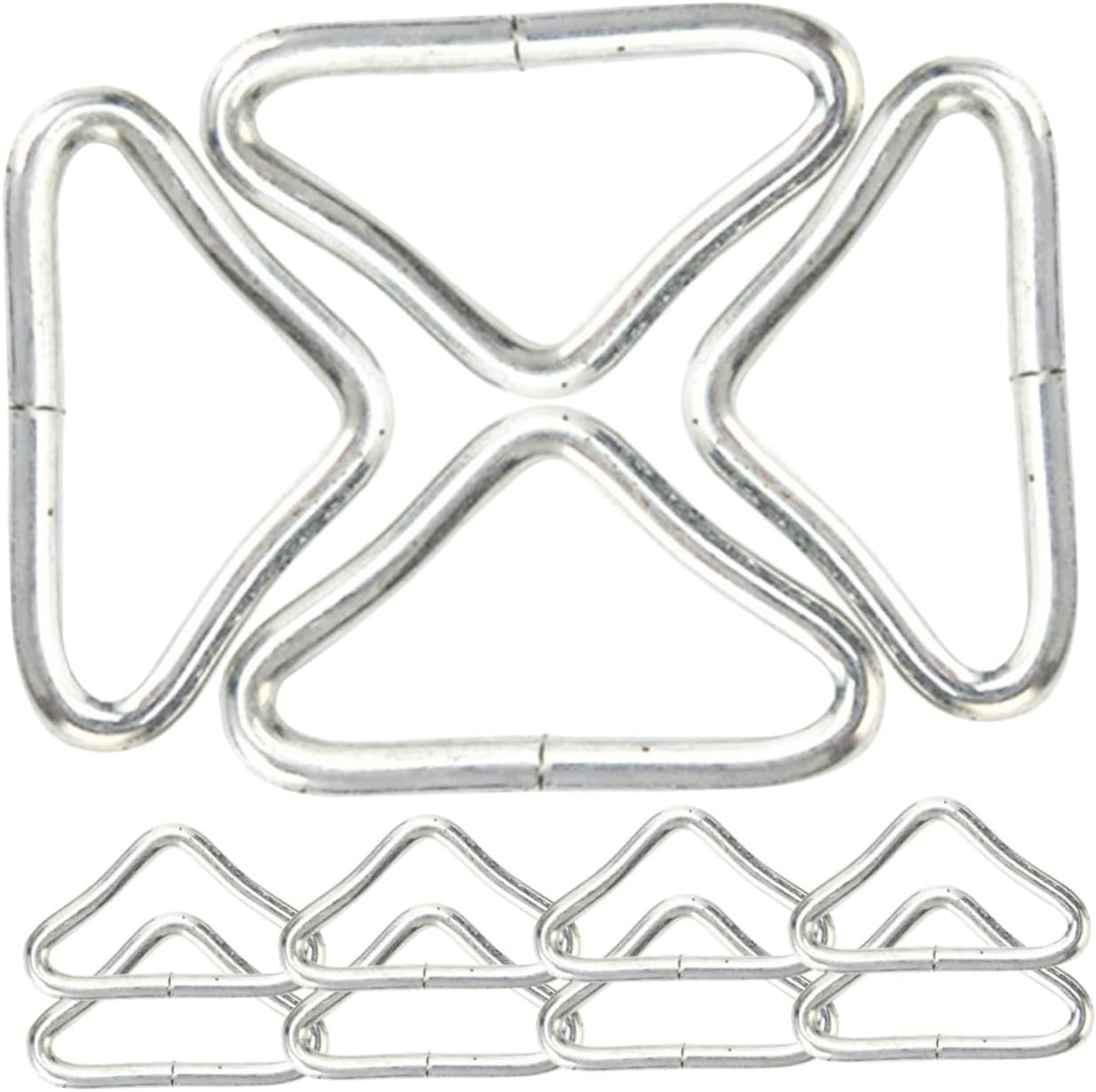 30pcs Replacement Triangle Buckles Trampoline Parts Sturdy V-Shaped Rings for Quick Trampoline Assembly
