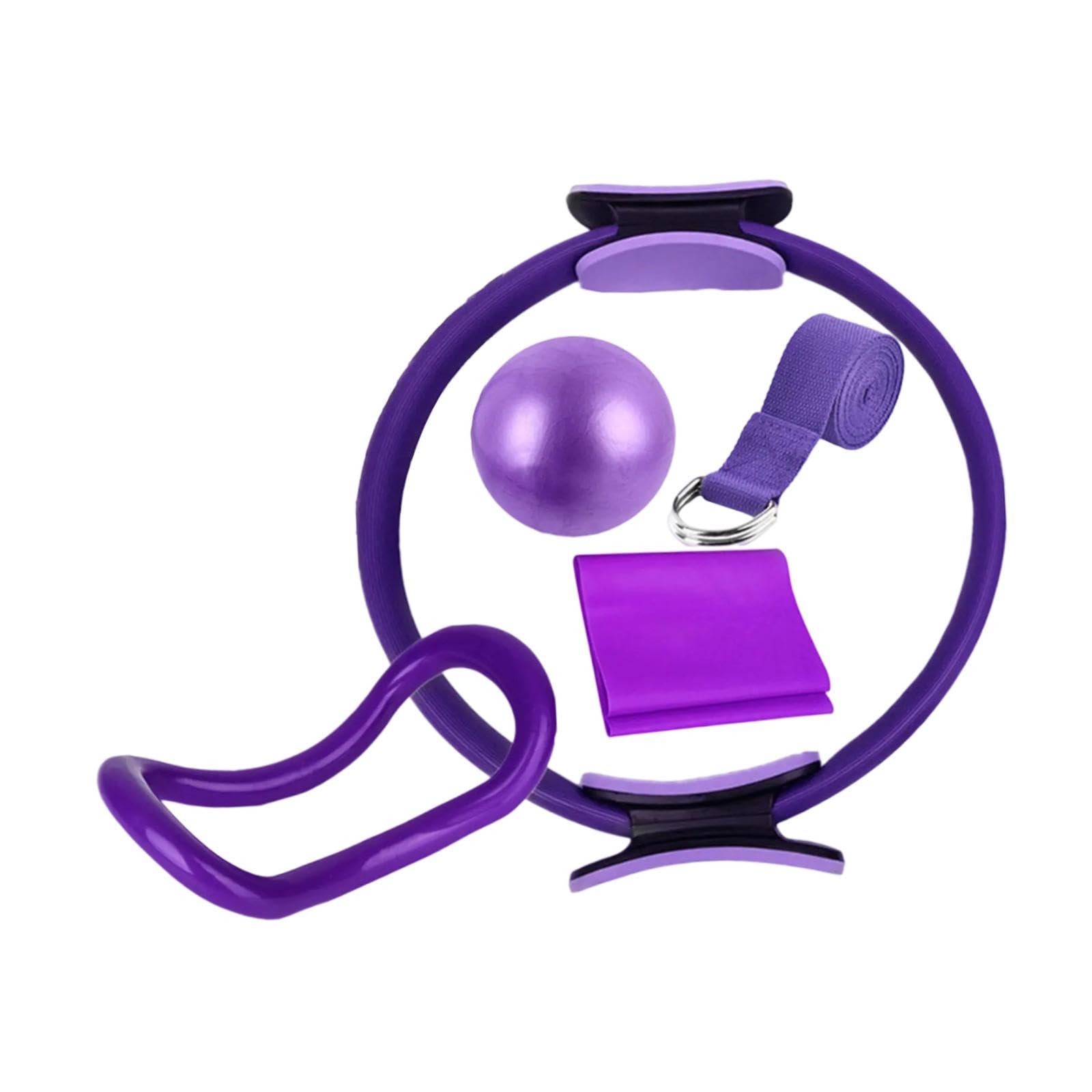 ATORSE Pilates Ring Circle Lightweight Pilates Ball Set for Women Home Gym Shoulder Purple-image-47