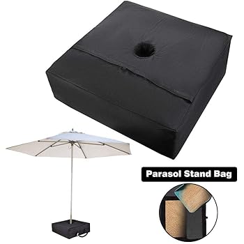 Amazon Com Hainter 46x46 Cm Square Umbrella Base Weight Bag Up To 110 Lbs Parasol Stand Bag Windproof Umbrella Stand Heavy Duty Sand Bags Base For Outdoor Terrace Beach Umbrella