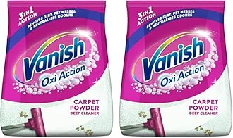 Oxi Action Carpet Stain Remover Powder, Carpet Cleaner, Removes ground-in dirt & dust, Shake & Clean, 650 g (Pack of 2)