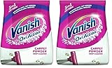 Vanish Oxi Action Carpet Stain Remover Powder, Carpet Cleaner, Removes ground-in dirt & dust, Shake & Clean, 650 g (Pack of 2)