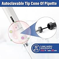 Vista 4 de Micropipeta de 10 mL, micropipetas de laboratorio de un solo canal de 1-10 mL, volumen variable ajustable para laboratorio líquido científico