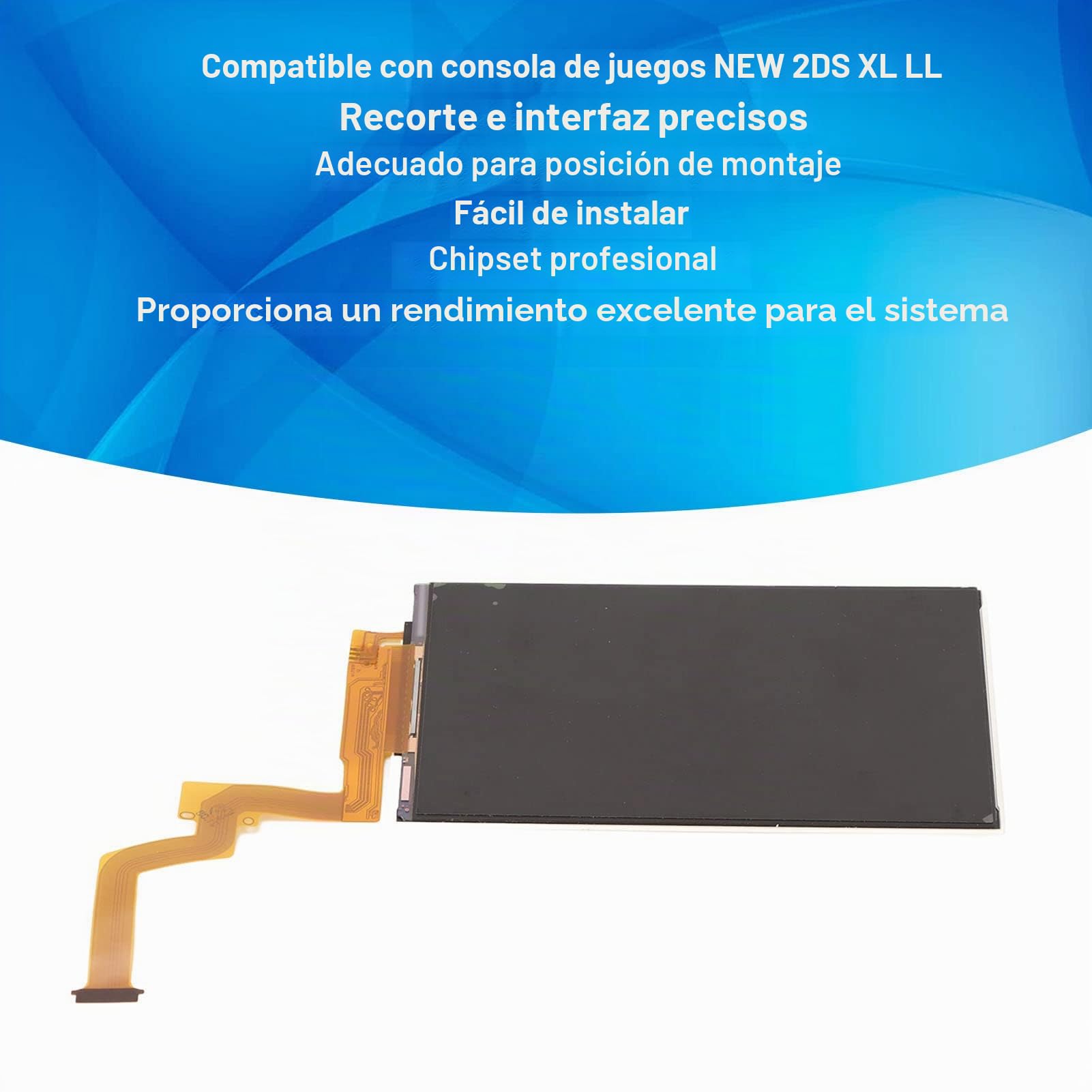 Pantalla Superior de Repuesto para New 2DS XL LL, Pantalla LCD Superior de Consola de Juegos para New 2DS XL LL