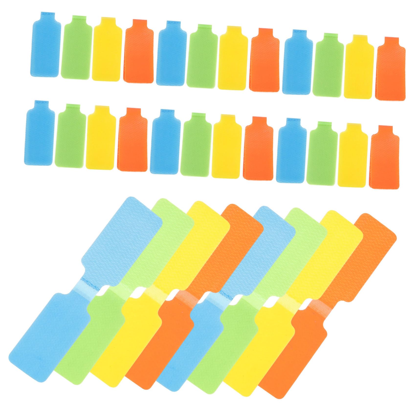 NUOBESTY 4 Set Etichette Per Scrivibili Con Design Riutilizzabili E Regolabili Per Organizzazione E Auto Etichette Colorate Per Residui Adesivi 50 Pezzi*4
