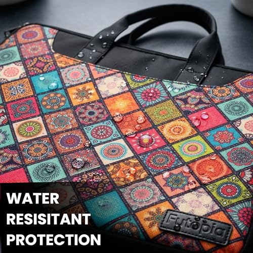 Image of Futopia Stylish Printed Laptop Sleeve Bag 15.6-16 Inch with Handle | Laptop Case Cover | Water Resistant & Shockproof | Padded Interior | Laptop, Notebooks Bag for Office, College & Travel