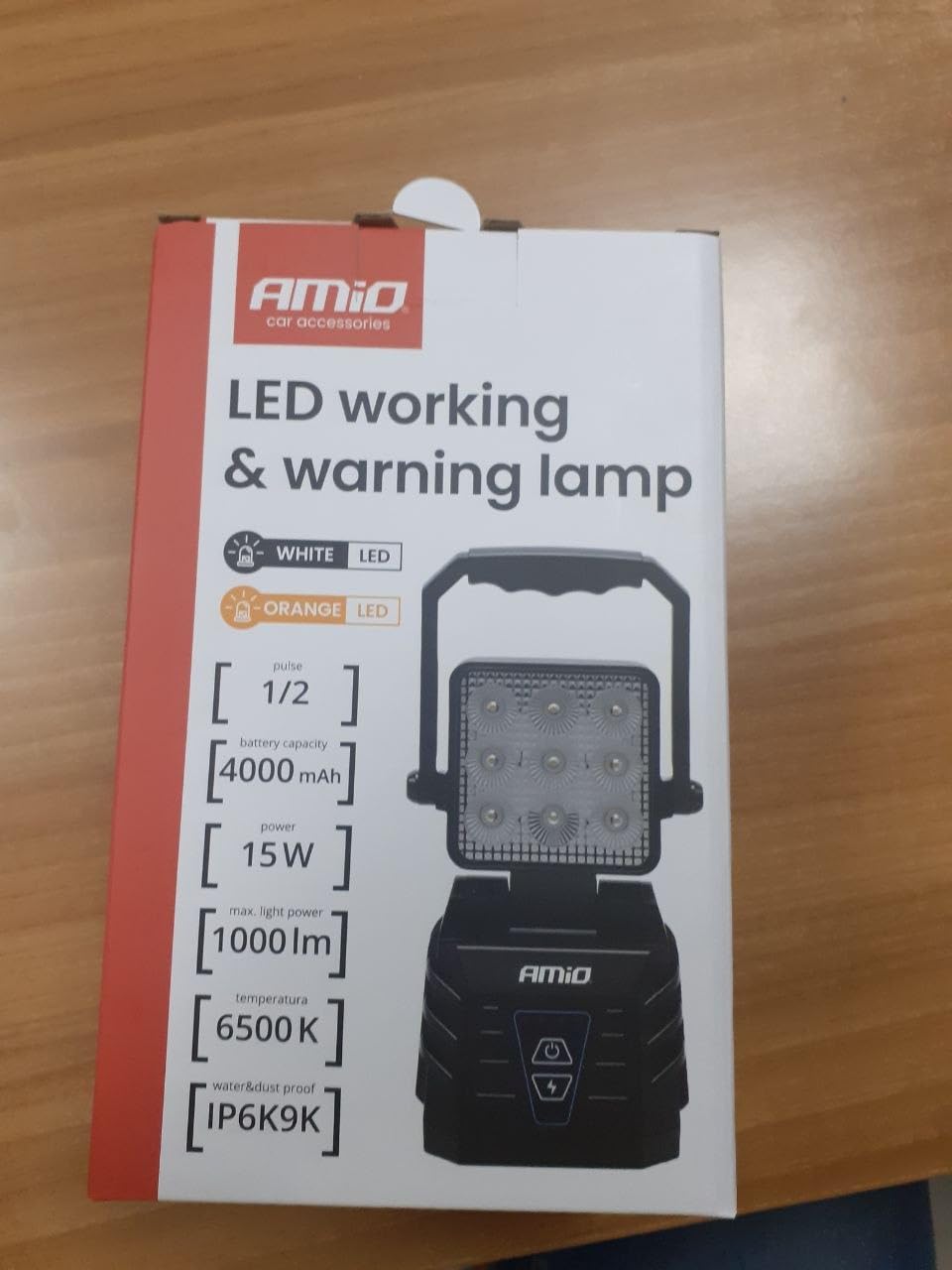 AMiO 04865 Lámpara de trabajo con batería