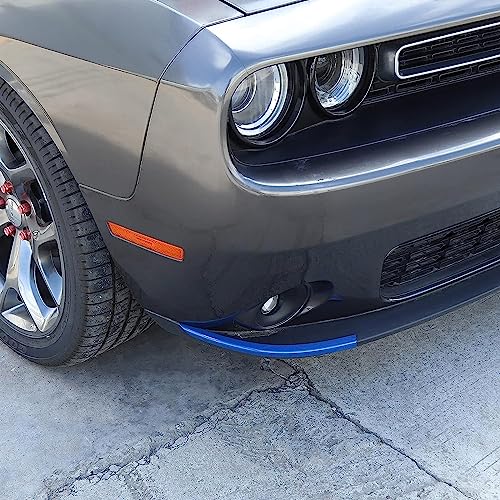 Image of JeCar Front Shovel Cover Kit - Decoration Spoiler Bumper Lip Body Shovels Exterior Decals Sticker Accessories for 2015-2020 Dodge Challenger SXT, Blue