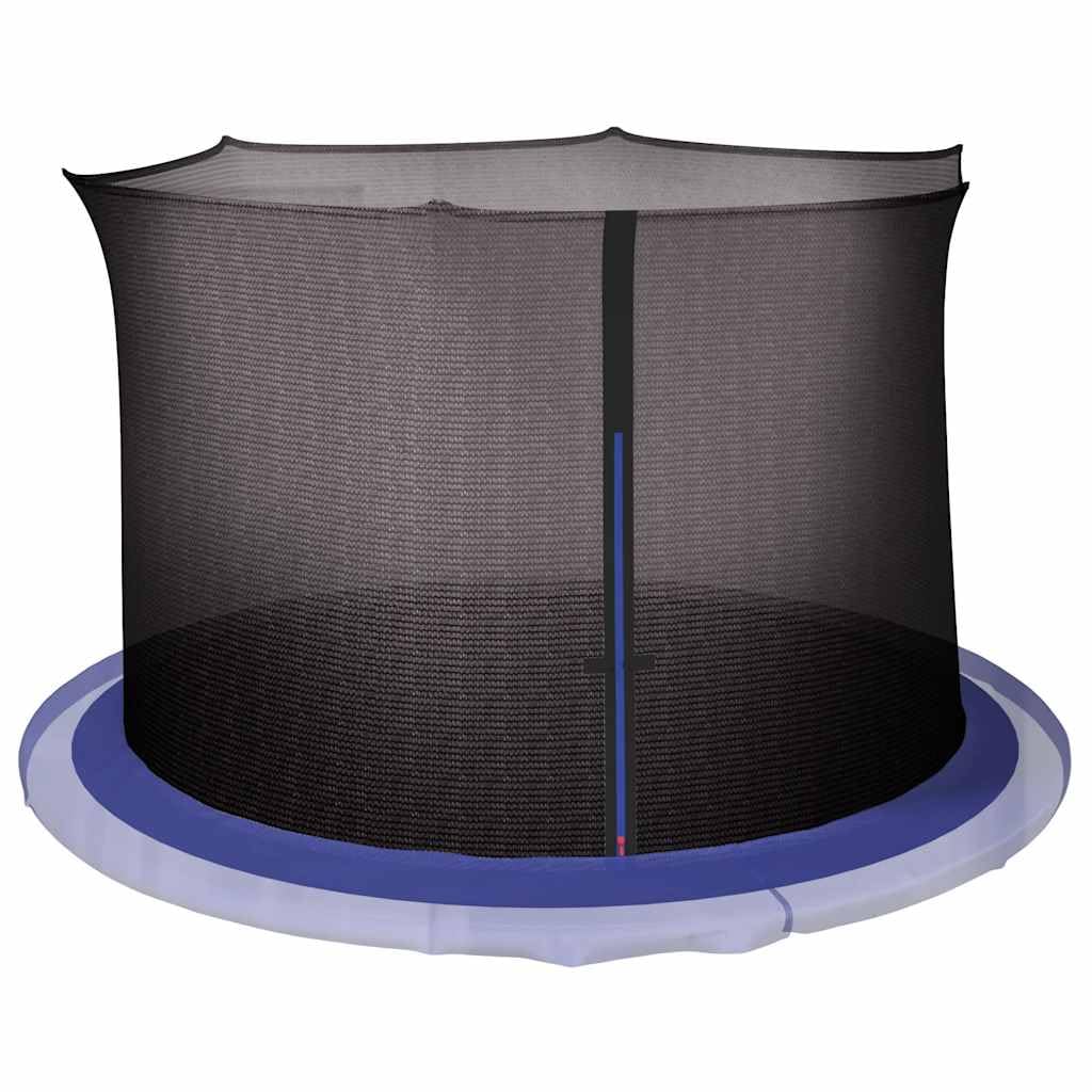 Siatka zabezpieczająca do okrągłych trampolin 3,05 m, część zamienna z PE, czarna, z zamkiem błyskawicznym, pasuje do drążków, odporna na warunki atmosferyczne i wzmocniona dla bezpiecznego