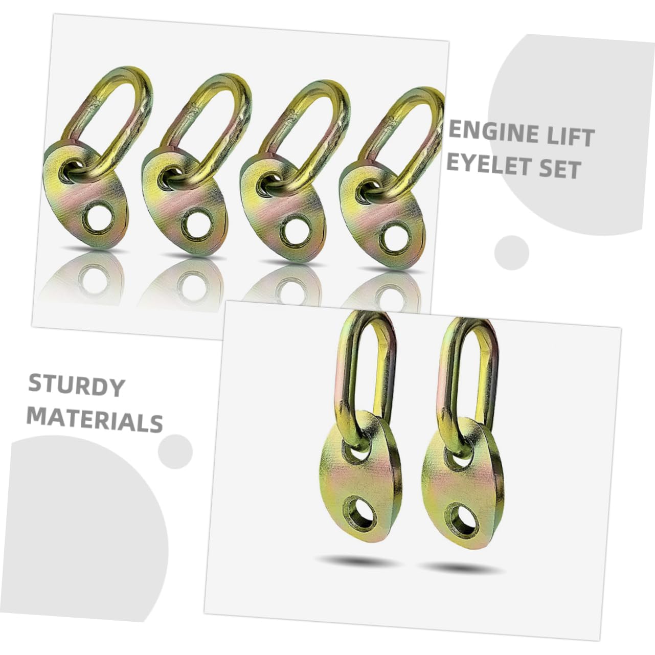 Garneck 4 Pezzi Set di Anelli del Motore Sollevamento del Motore Piastra Sollevamento Staffa di o Automatico Staffa di o Regolabile Lega di Alluminio d'oro