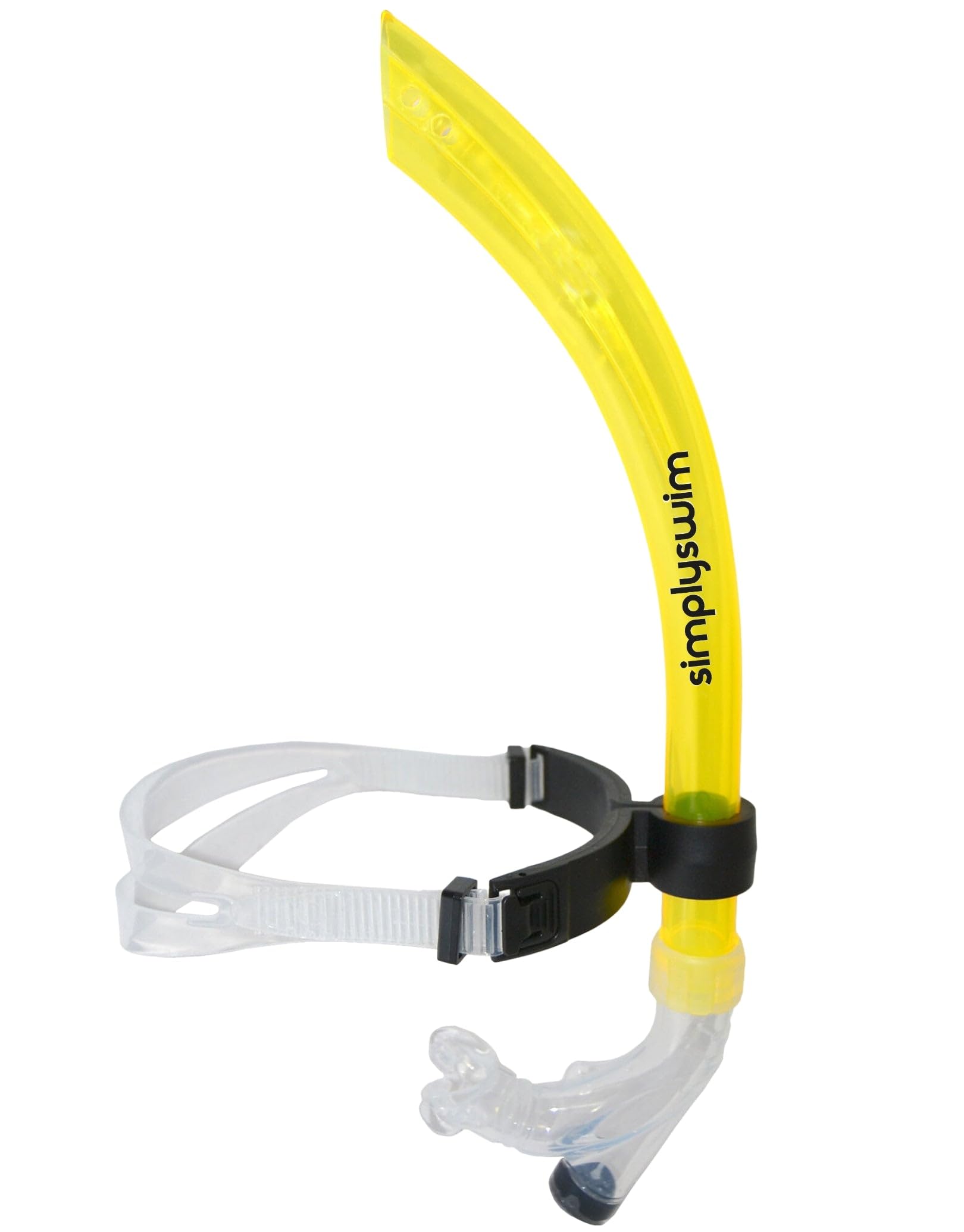 Tuba frontal natation junior jaune pour respirer sous l'eau facilement