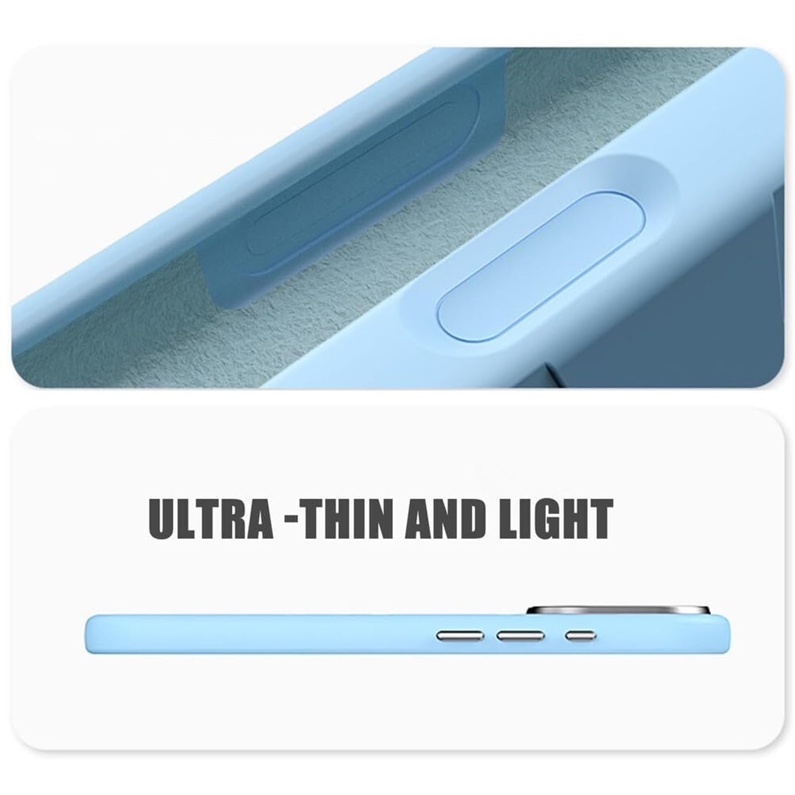 Generico Custodia Sottile In Silicone Liquido Smerigliato For IPhone 17/17 Air/17 Pro/17 Pro Max, Cover Antiscivolo Antiurto Con Fodera In Fibra E Resistenza Agli Urti(Black,17 Pro Max)