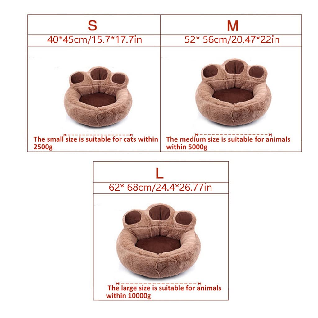 Hundebett Warmes Bett für Haustiere, Hunde, Katzen, Hundebett, Bärentatze, Sofa, Haus, Haustiernest, Schlafhütte, weiches Hundezubehör Vollkommen bequem