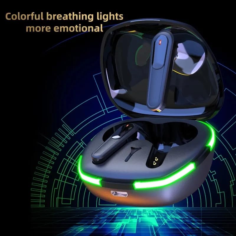 Pro 60 TWS Earbuds with colorful breathing lights