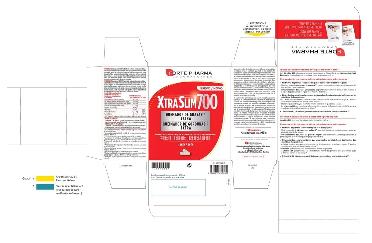 Forté Pharma Xtraslim 700 Pack 2 x 120 Cápsulas | Control del Peso 2 Meses