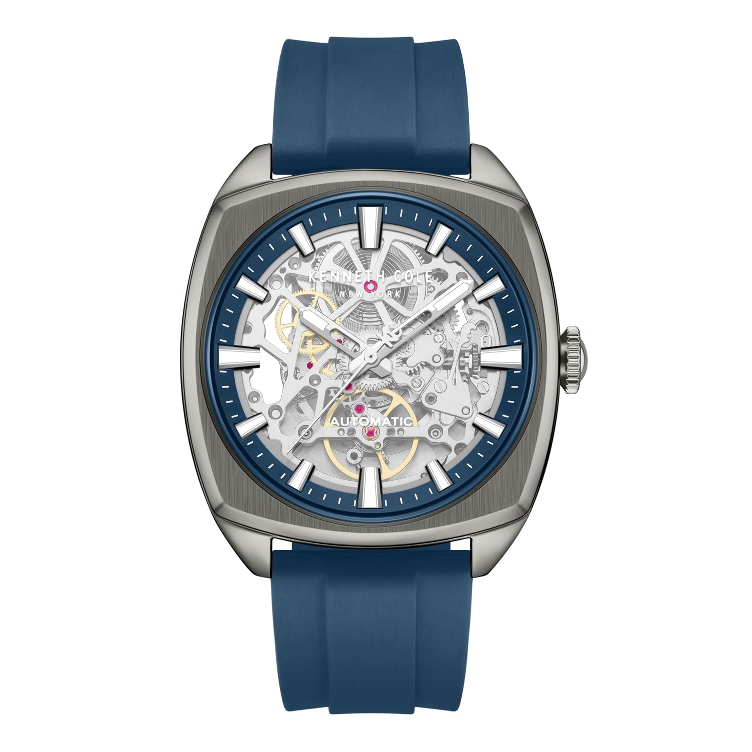 kenneth cole new york Kenneth Cole Automatic with Blue Dial Blue Silicon Strap Watch for Men - KCWGZ0099203MN-picture-12