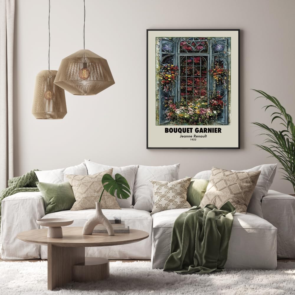 アートポスター BOUQUET GARNIER Jeanne Renault Amazon.co.jp: ポスター A1 花 フランス パリ 額入り アート