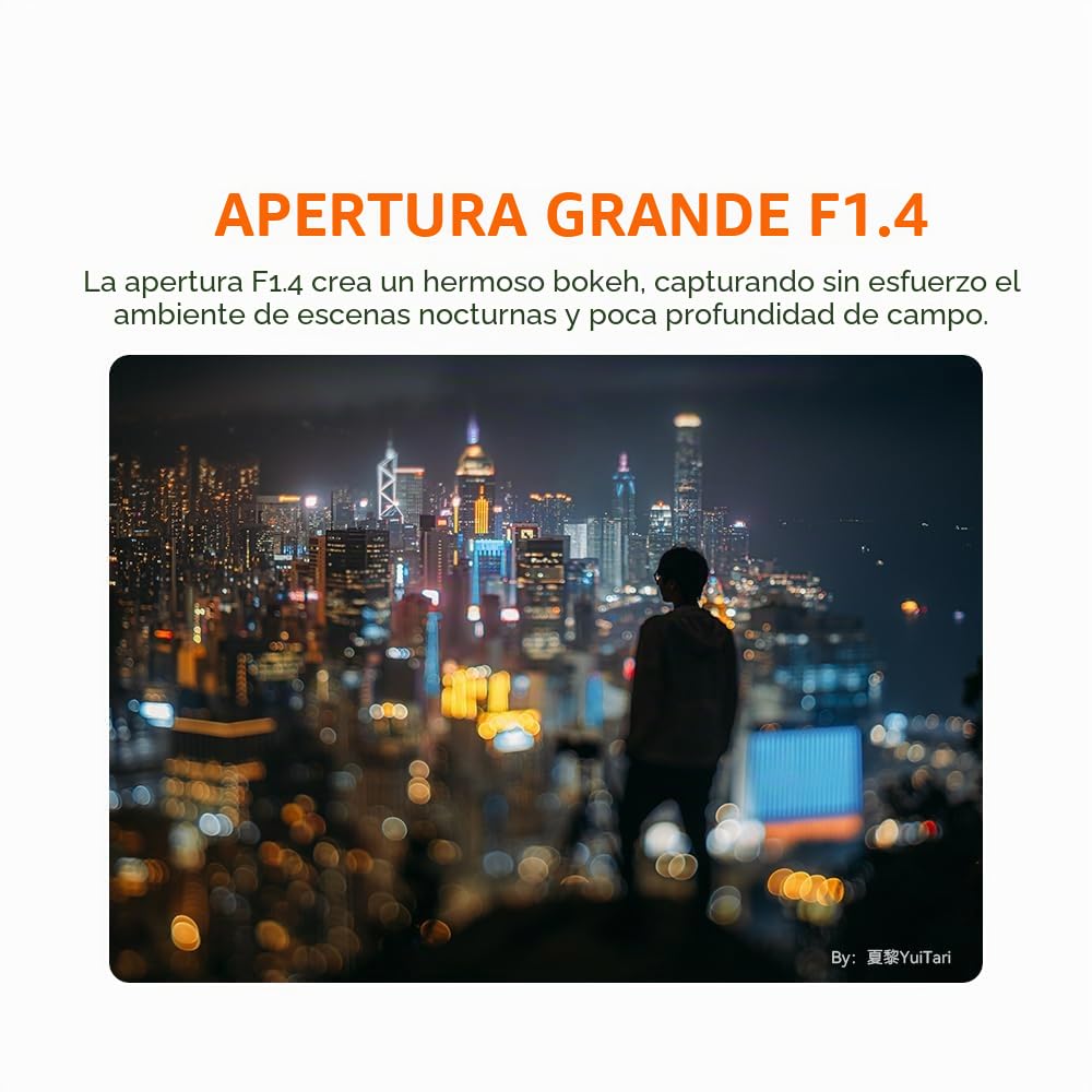 TTArtisan 35 mm F1.4 Tilt Shift Objetivo APS-C para EOS RF y R7, R10; formato completo para EOS R, RP, R5, R5C, R6, R6ii.