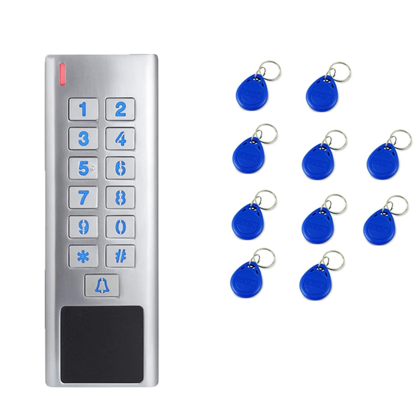 IP67. Wasserdichter Outdoor-RFID-Türzugriffskontrollreader 2000USERS WG-Eingangsausgabesicherheit Rf Zugriffskontroll-Tastatur-Reader(AC EM 10 Blue Key)