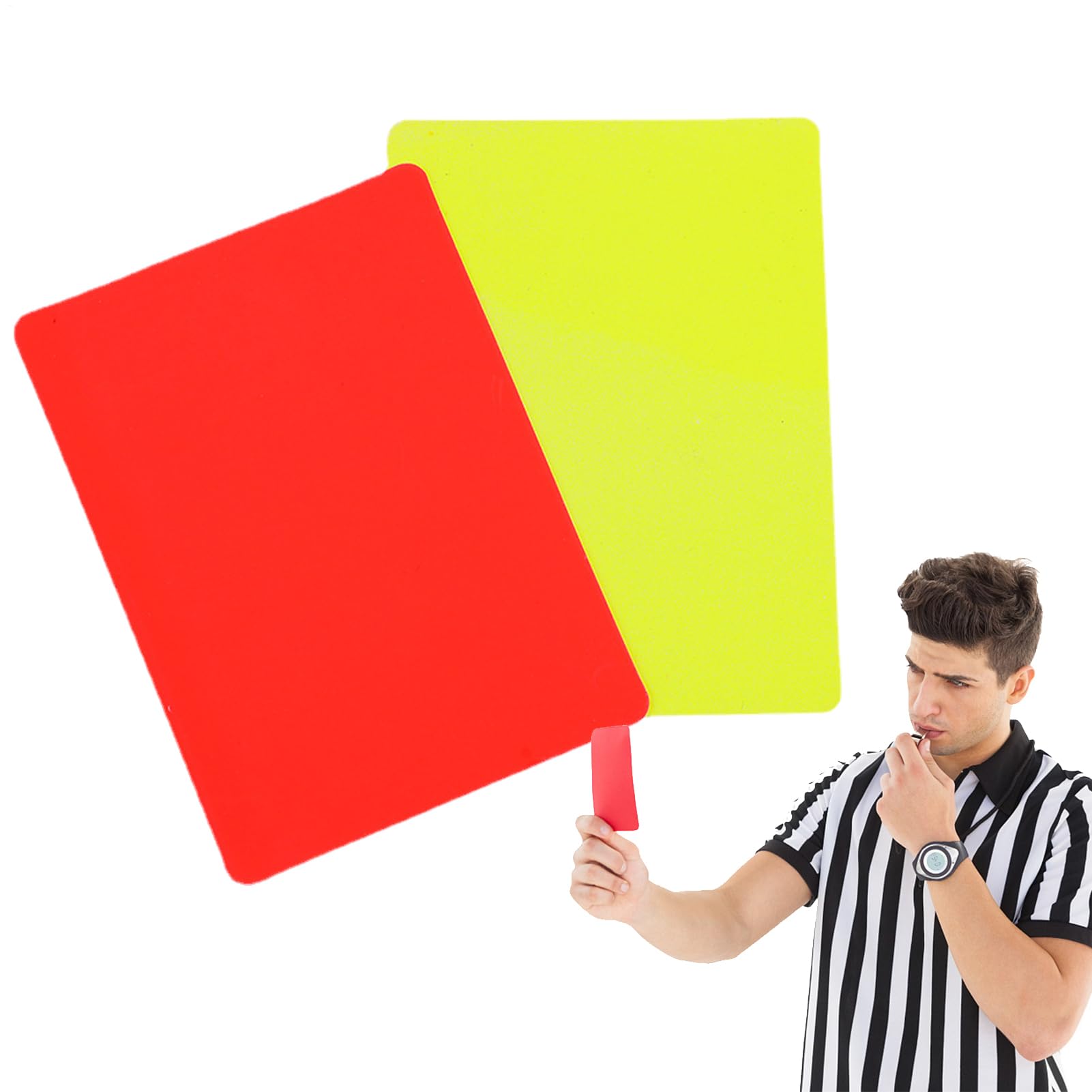 Fußball-Weckkarte, 2pcs leichte Schiedsrichter Penalty Cards Kit - Multifunktionales Sport Schiedsrichter Card Set Professional Fußball Disziplin in Sportveranstaltungen Schiedsrichter Supplies für