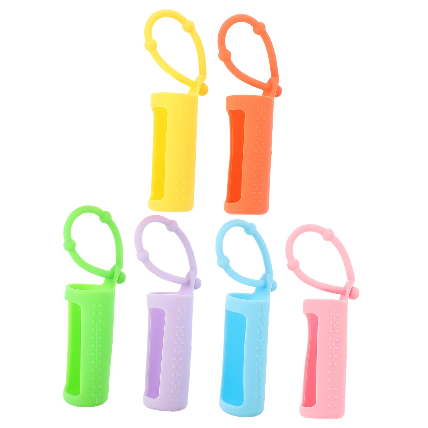 TOVINANNA 6pcs 10ml Essential Oil Roller Bottle Cover Silicone Sleeve Case Protector