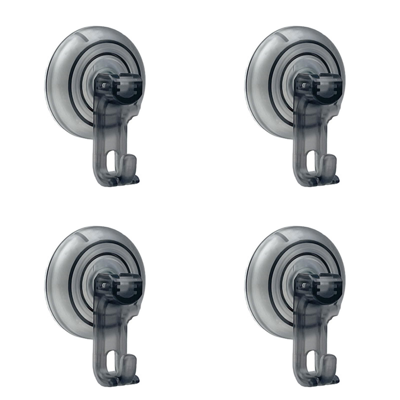 Msioytog 4 Gray 4Pcs / 8Pcs Bathroom Suction Cup Hanging Hooks Heavy Duty Vacuum Towel And Loofah Holders Removable Robe Storage Rack Vacuum Suction Technology