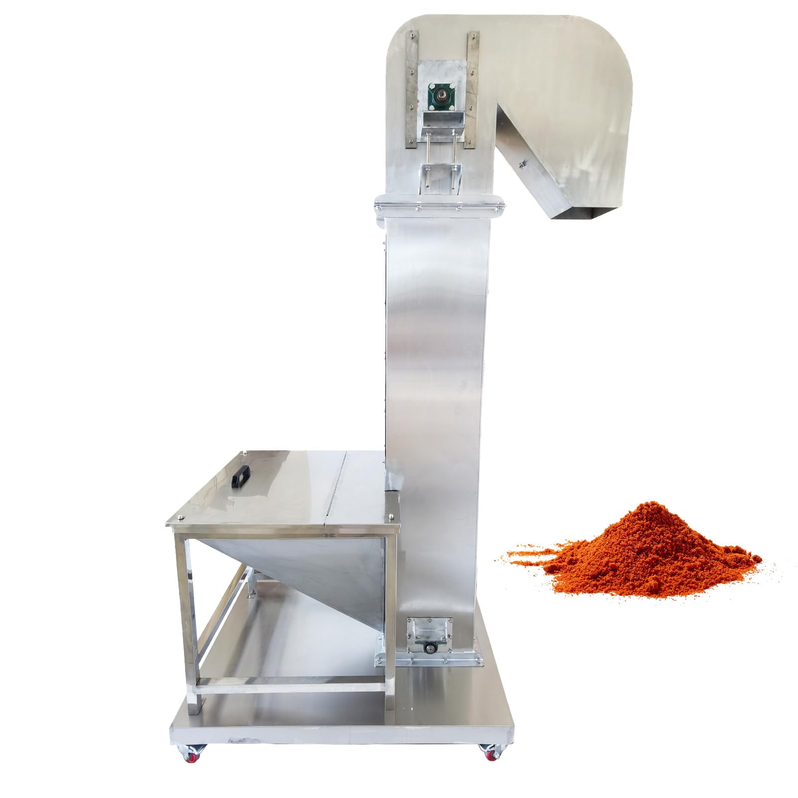 WYDDDARY Granule Food Bucket Elevator 13.2gal/min Vertical Type Feeder 2M Vertical Lifts Rice Nut Conveyor for Granular Materials and Powder AC220V/60Hz