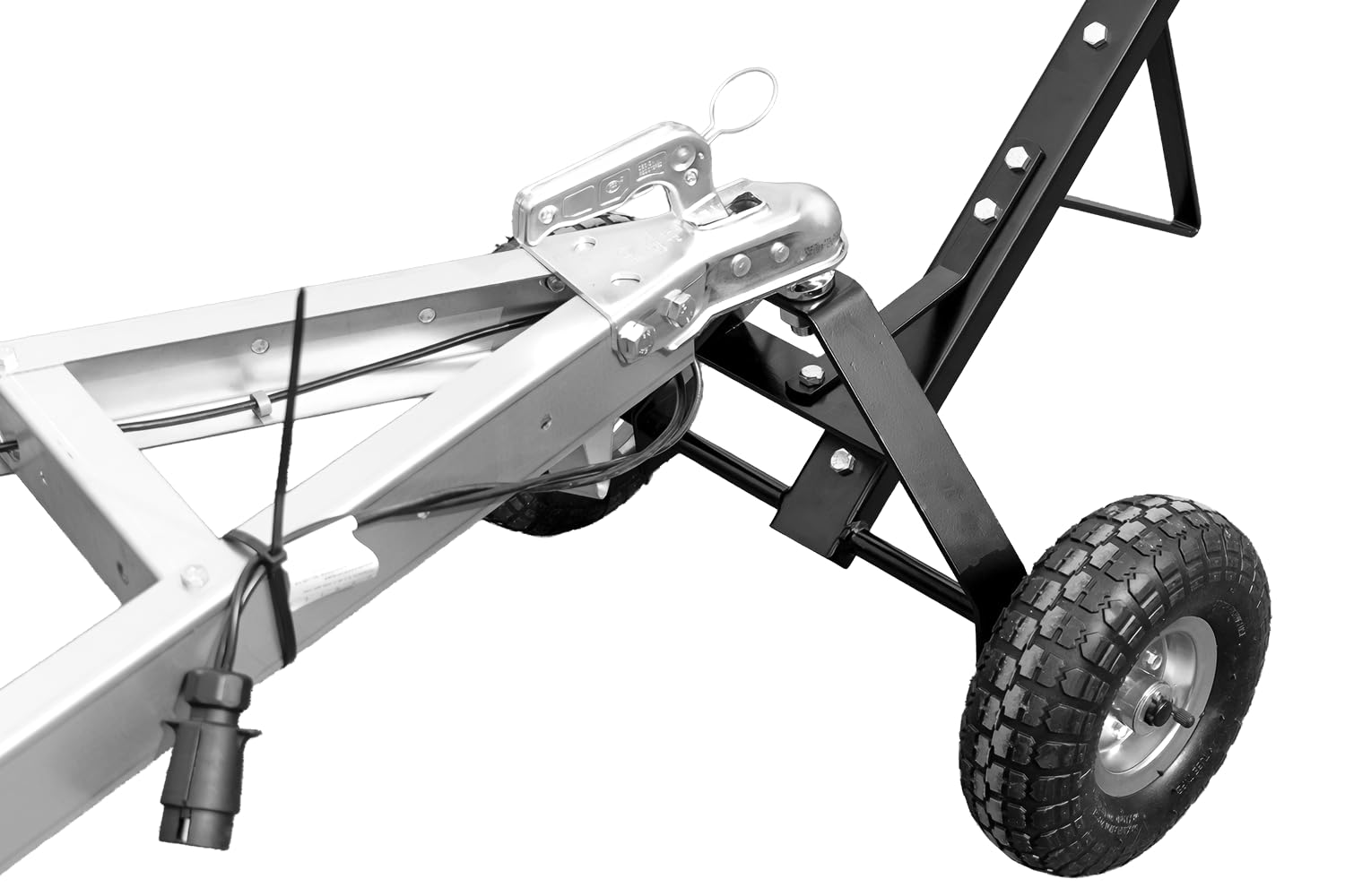 UNITRAILER Carro de Maniobra para Remolque de 270 kg con Bola de 50 mm | Estructura de acero con ruedas neumáticas de 10 pulgadas. Para mover caravanas, remolques de motos y barcos en garajes.