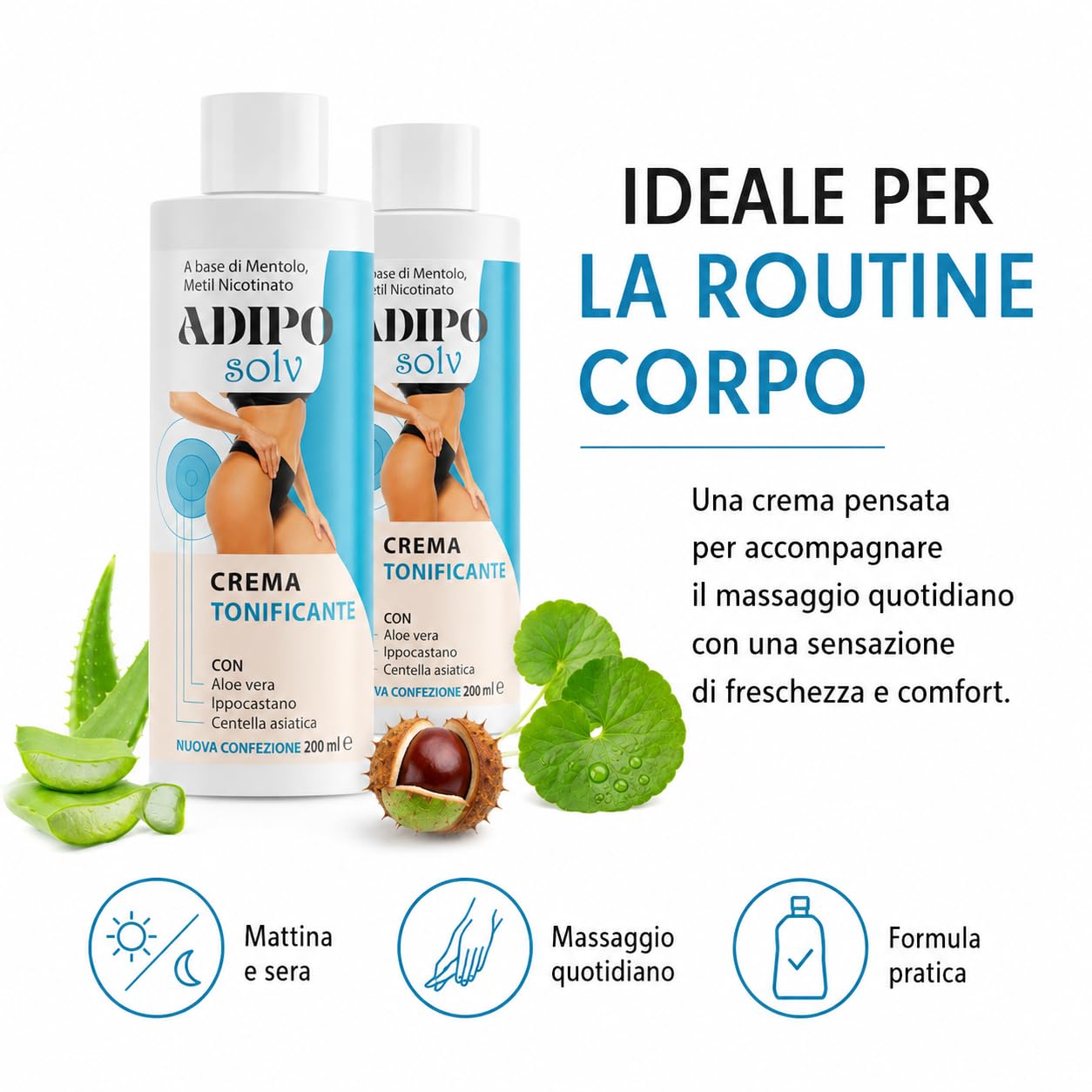 AdipoSolv Crema Sciogli Grasso 400ml – Liporiducente Snellente e Rassodante – Trattamento Anticellulite e Antismagliature