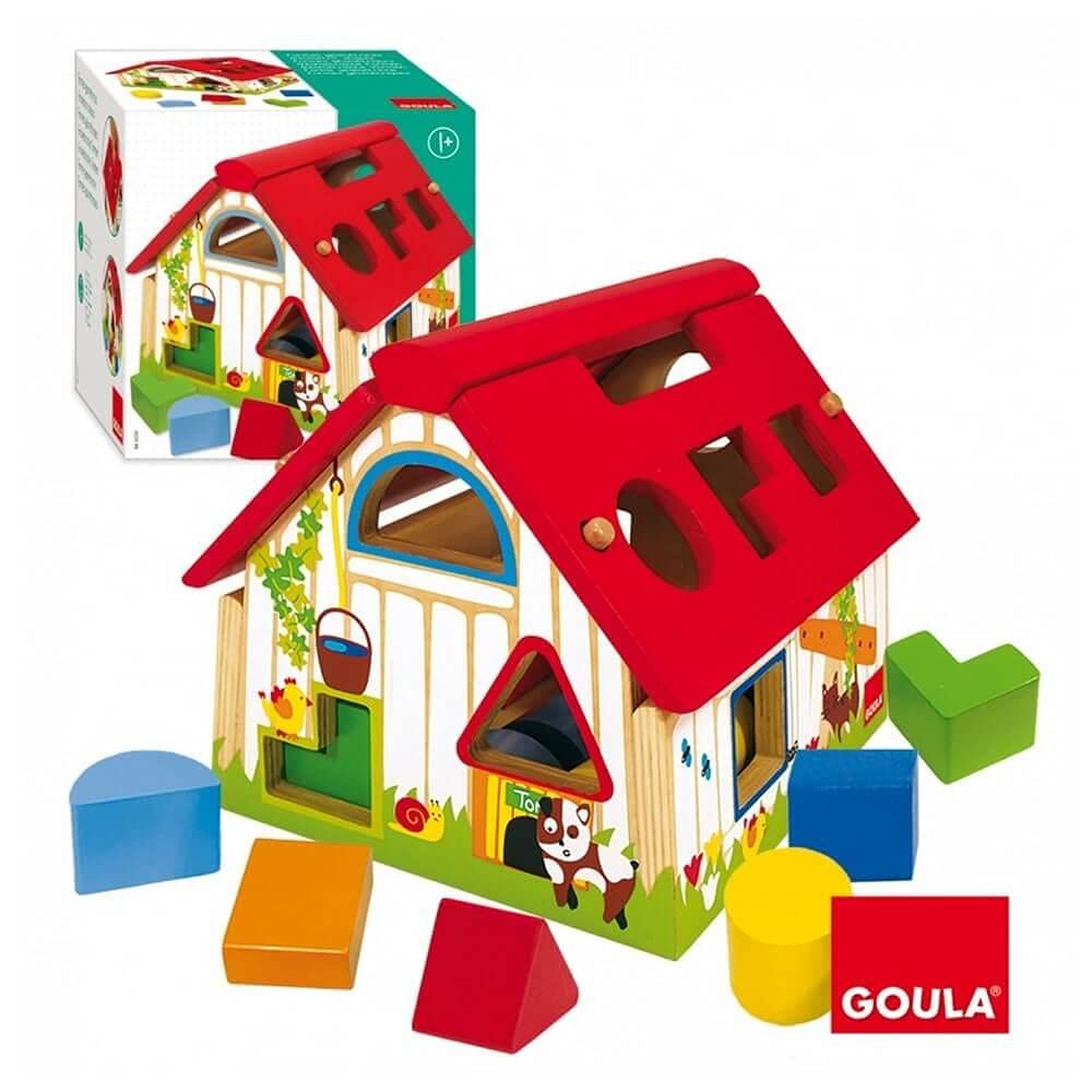 Goula Jumbo Spiele D55220 - Bauernhof Gemoetrische Formen