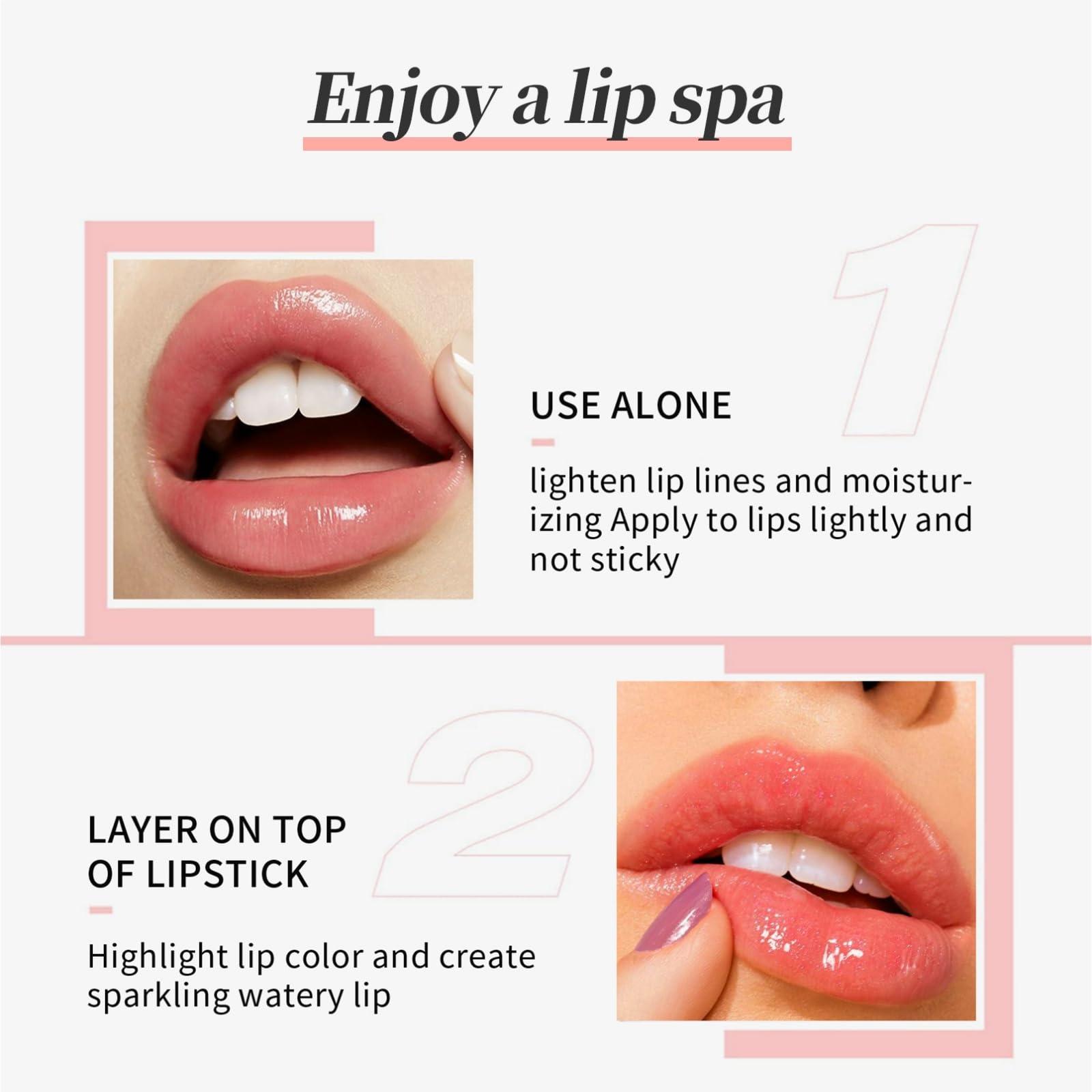 3PCS Moisturizing Lip Oil Set,Plumping Lip Oil Kit,Tinted Lip Oil Light Lip Gloss,Jelly Liquid Lipstick Lip Gloss,Long Lasting Lip Glow Balm Lip Care,Shimmer Liquid Lipsticks(Strawberry Melon Coconut) - Image 4