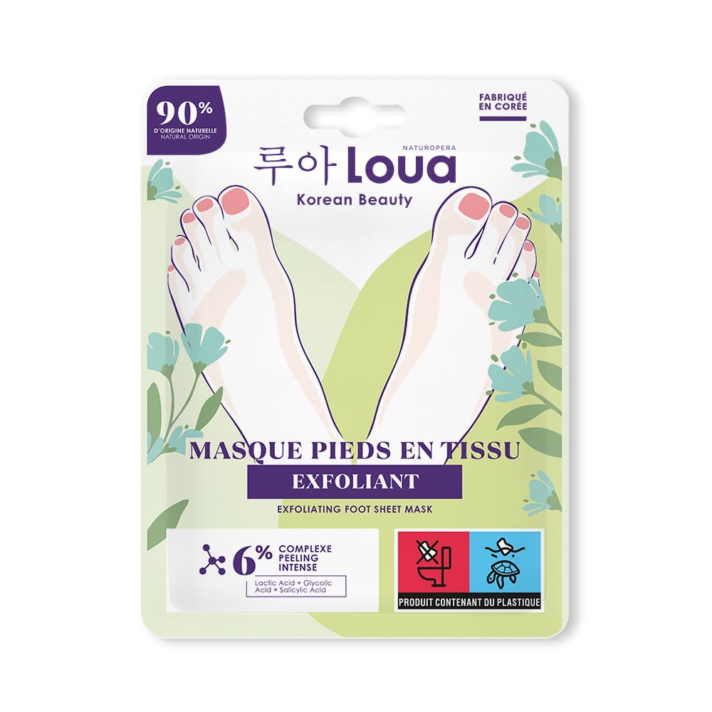 LOUA - Masque Pieds Exfoliant - K Beauty - Beauté Coréenne - Pieds Lisses & Doux