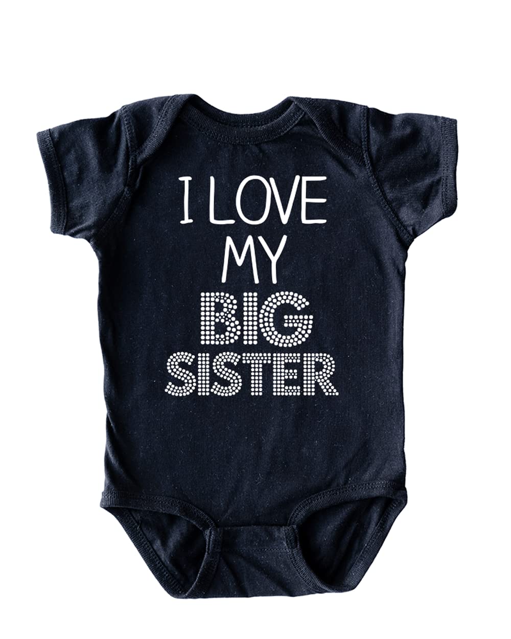 Apericots I Love My Big Sister Short Sleeve Baby Bodysuit