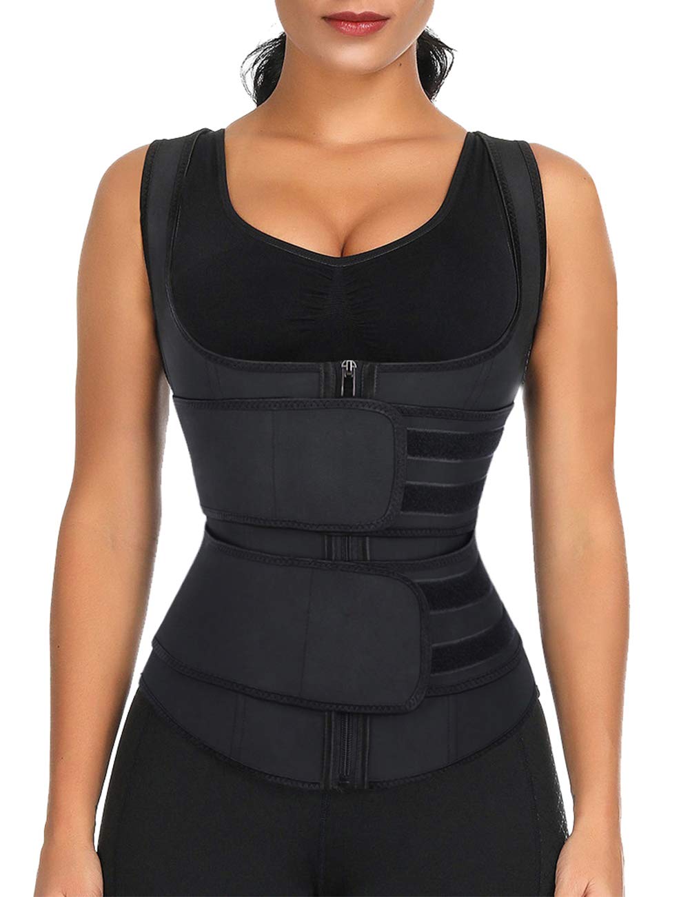 Lover-BeautyWomen U Shape Waist Trainer Vest Tank Corset Latex Tummy Control Waist Cincher for Women Workout Plus Size Corset 3XL