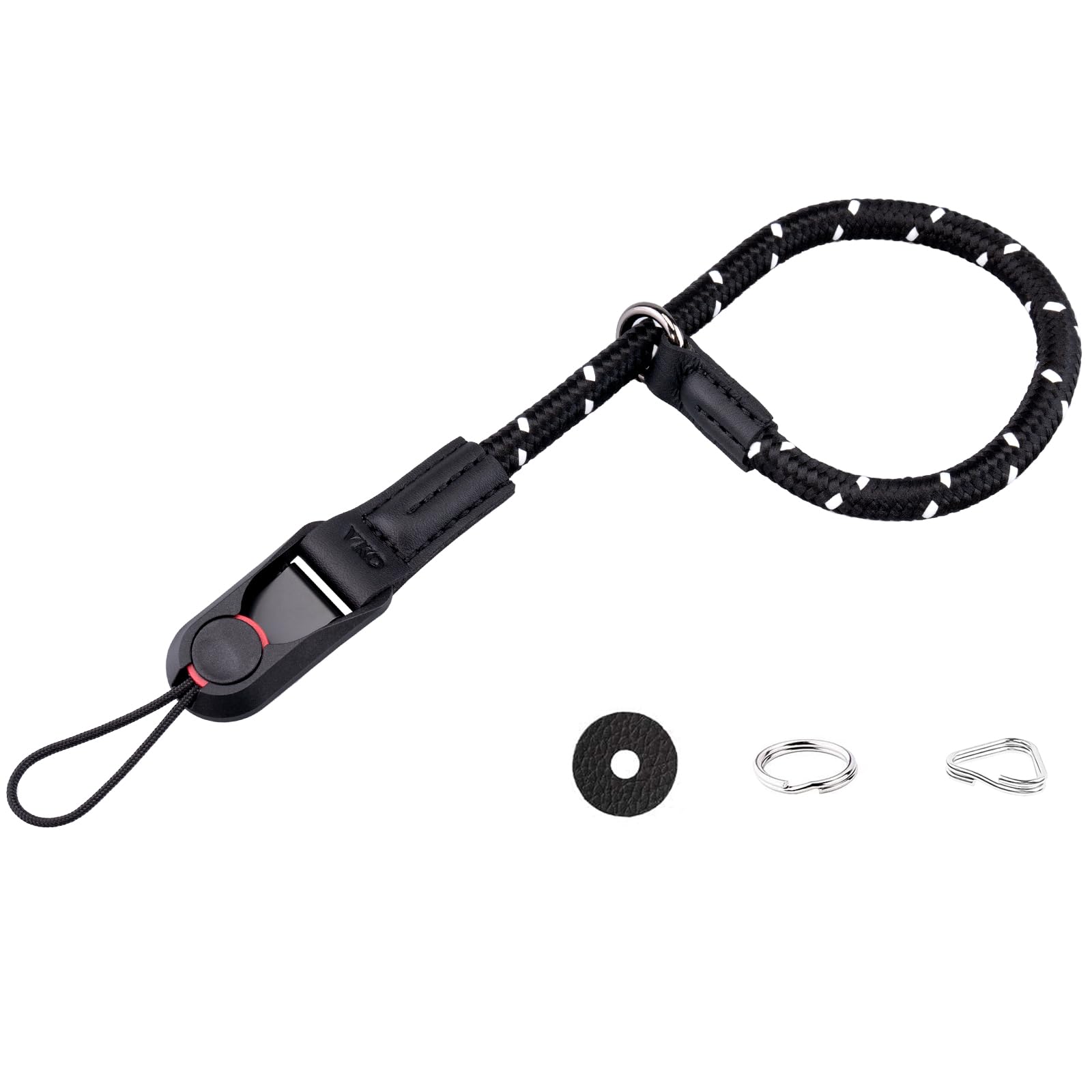 Vko Black White Camera Wrist Strap Quick Release Hand Strap For Man Woman Photographers Camera Wrist Band Lanyard Tether Loop Cord For Slr Dslr Digital Mirrorless Camera(Black White)