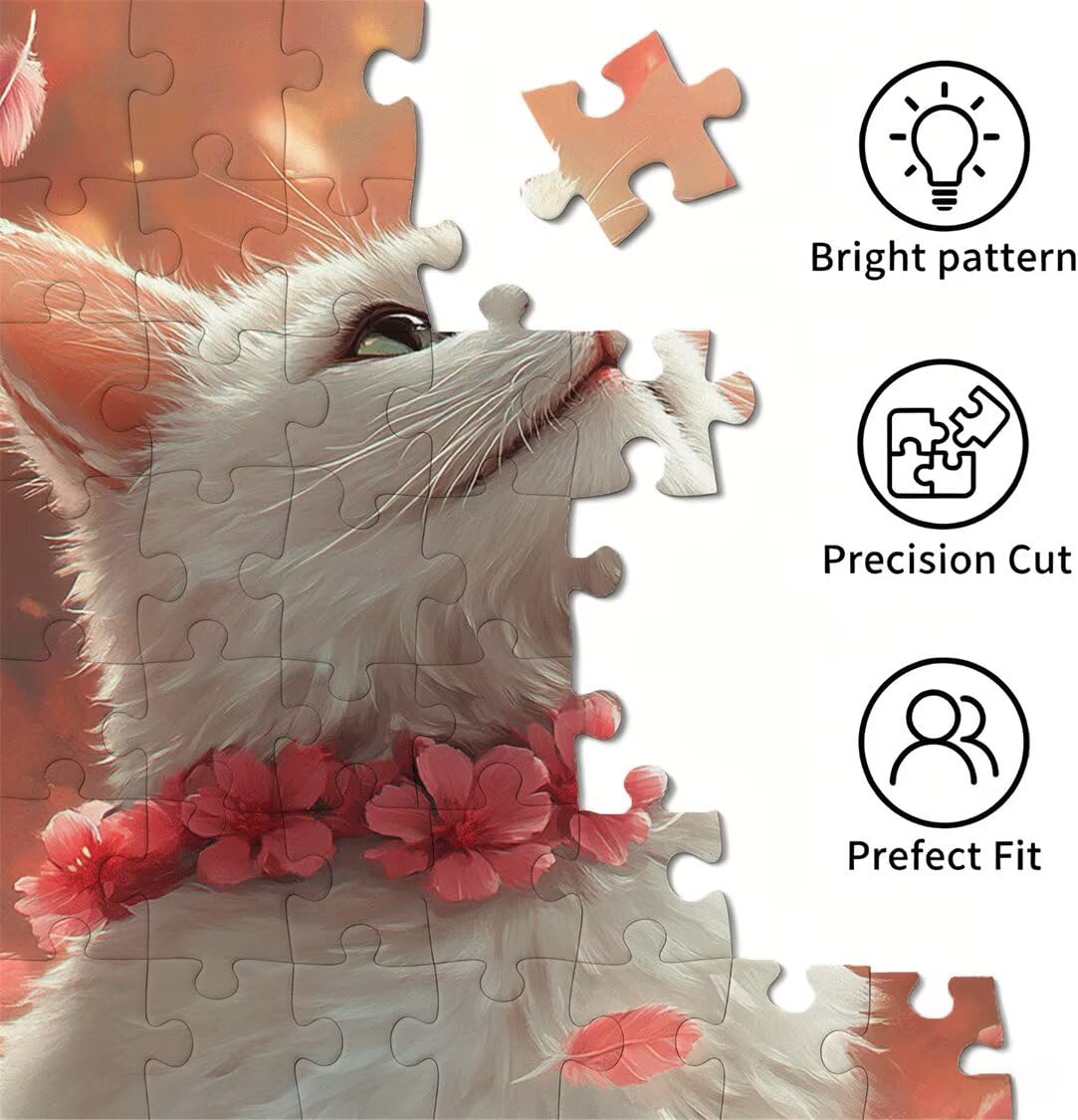 Puzzle 2000 Pieces Chats Puzzle Adulte 99x70cm, Plumes, n-523