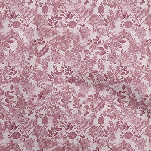 oneOone Rayon Light Pink Fabric Batik DIY Clothing Quilting Fabric Print Fabric By Yard 56 Inch Wide-3661