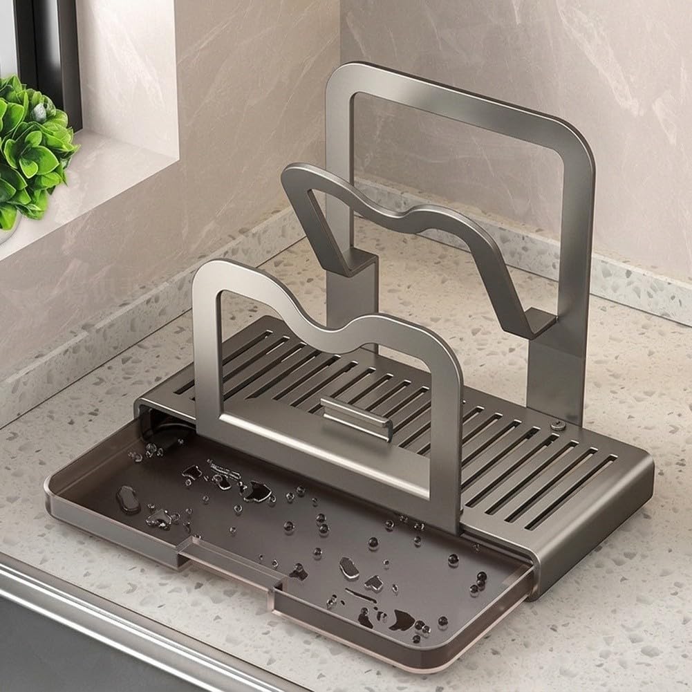Support de couvercle de casserole en acier inoxydable réglable Organiseur