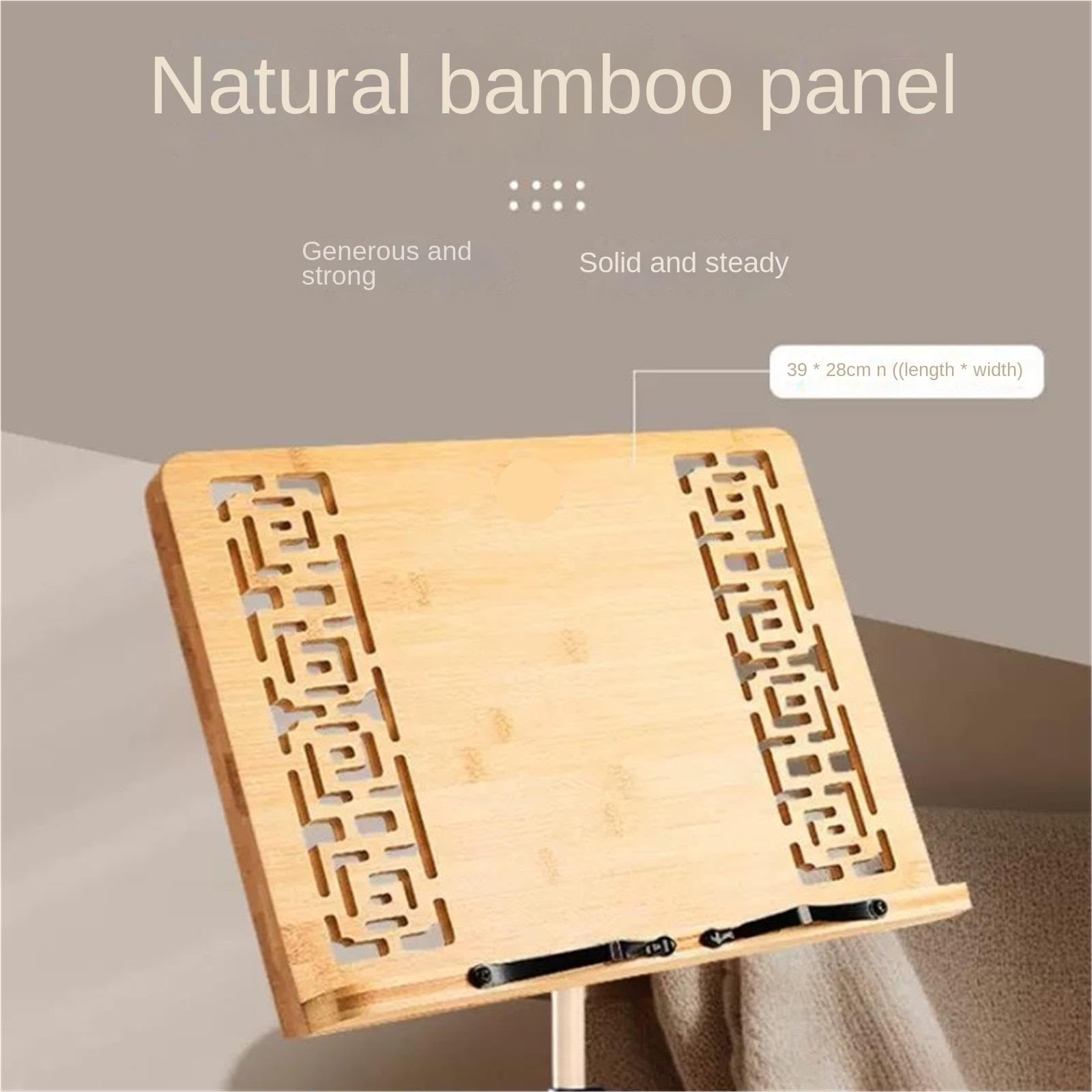 Atril Atril de Madera con diseño Hueco, trípode de Altura Ajustable for conciertos. Atriles Musica(Natural)