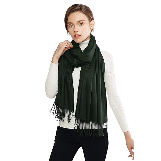 RIIQIICHY Women's Scarf Pashmina Shawls and Wraps for Evening Dress Bridesmaid Wedding Bridal Winter Warm Long Large Scarves