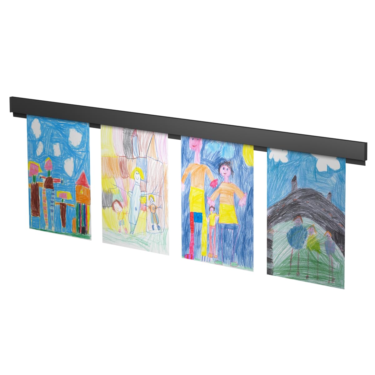 Artiteq - Info Rail pour Suspendre Dessin, Poster, Feuilles de présentation - Cimaise Artiteq Noir / 200 cm