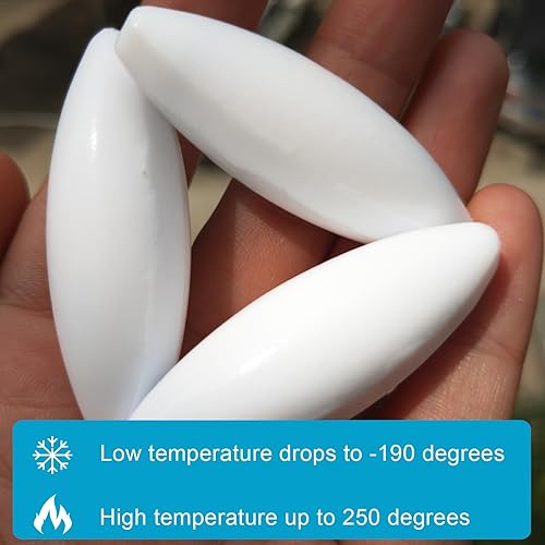 Miniatura 9 de Barra de agitación magnética PTFE Mezclador magnético Barras de agitación (0.394x0.984 in, forma de oliva, 10 unidades)