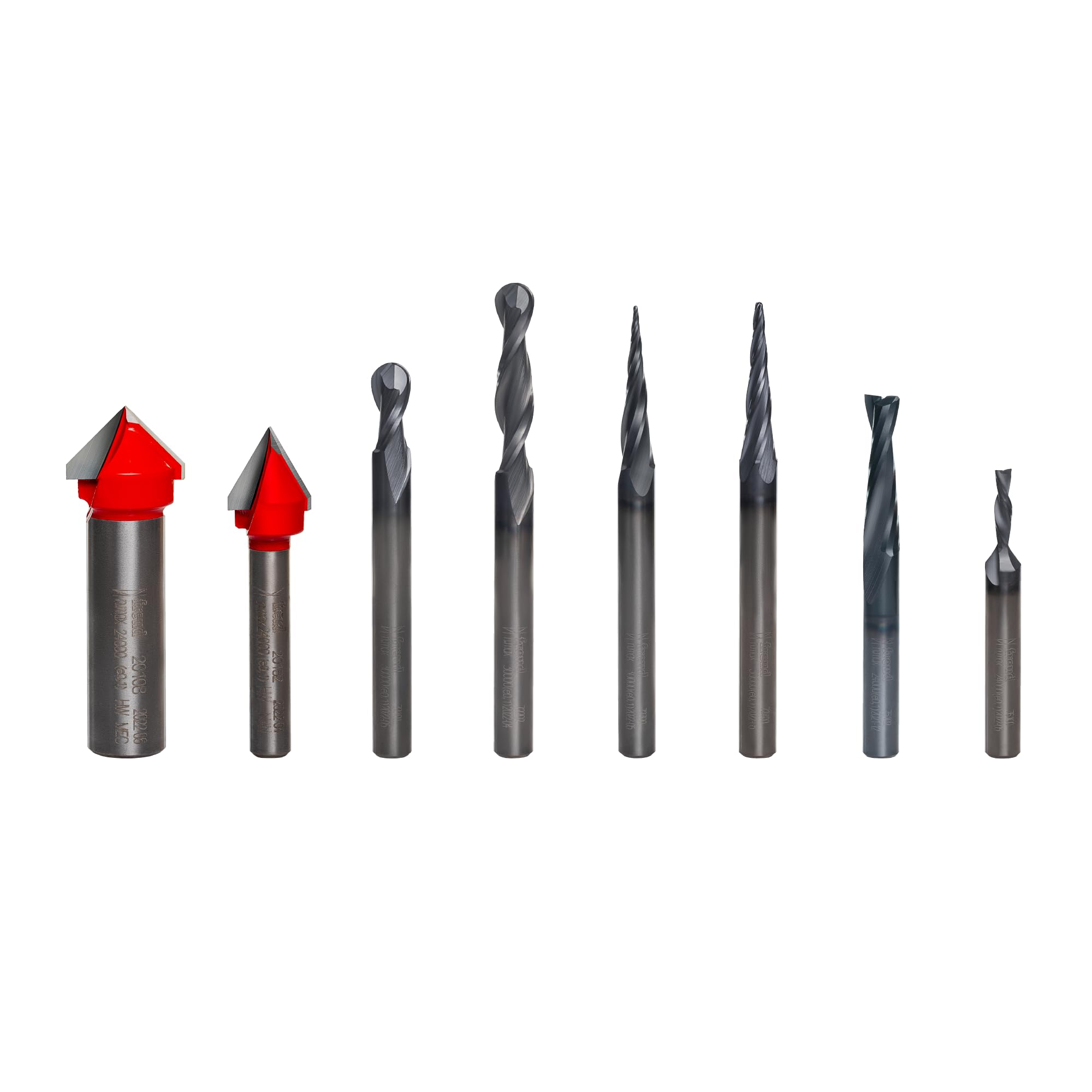 Freud 87-108 - Juego de 8 brocas CNC para router