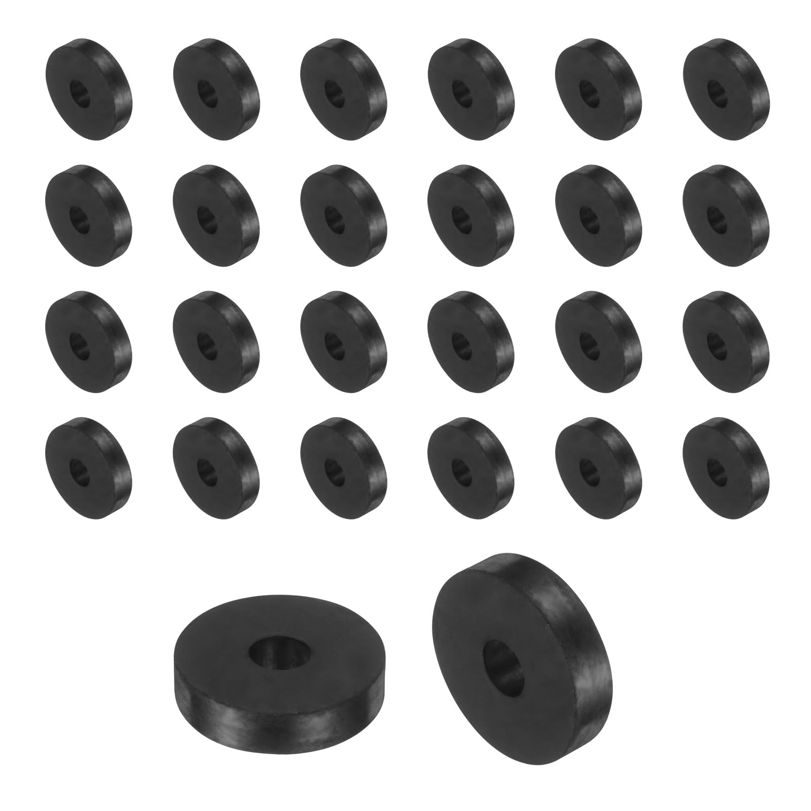 sourcing map 36 Pcs Rubber Spacers 35mm OD x 10mm ID x 8mm Height Round Anti Vibration Spacer Rubber Bushing Grommets