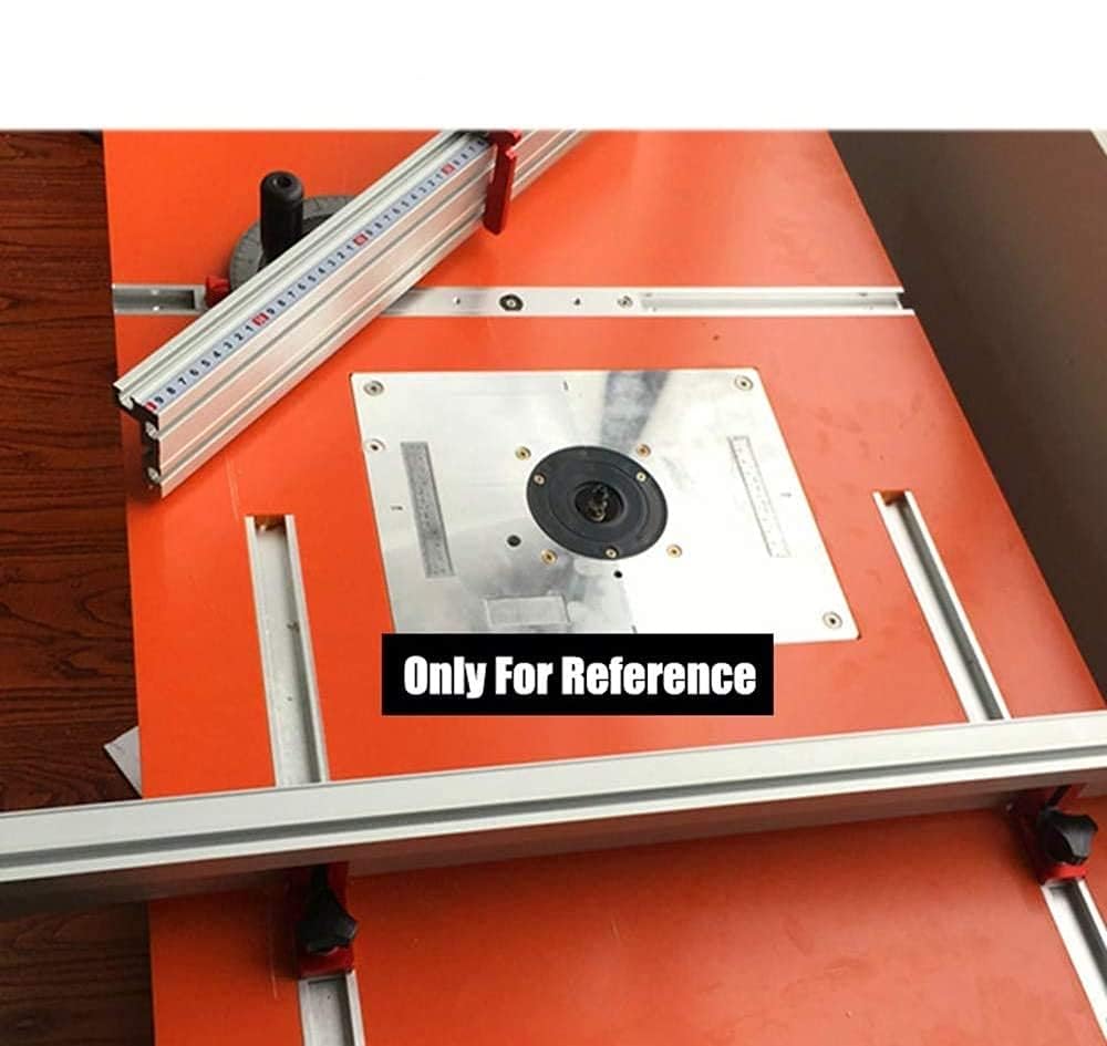 Fafeicy 2 pezzi di guida per smussatura da 1000mm, utensili in alluminio per guida a T con scanalatura a T, per lavorazione del legno, tavolo da fresatura, vite a T, morsetto ad azione rapida (1000MM