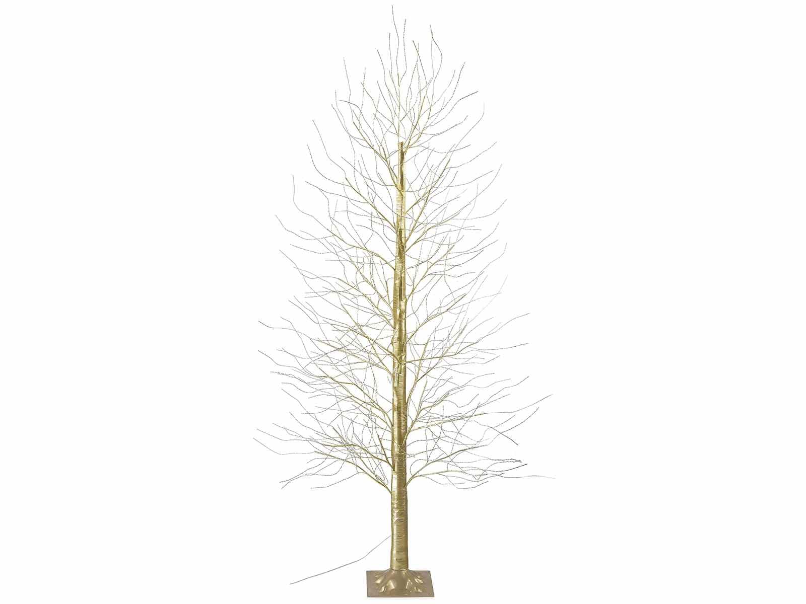 Gruppo Maruccia - Albero Natalizio Dorato con 1700 Luci Led Bianco Caldo - Albero di Natale Artificiale per Interni ed Esterni Altezza 2,1 Metri 297 Rami Luminosi
