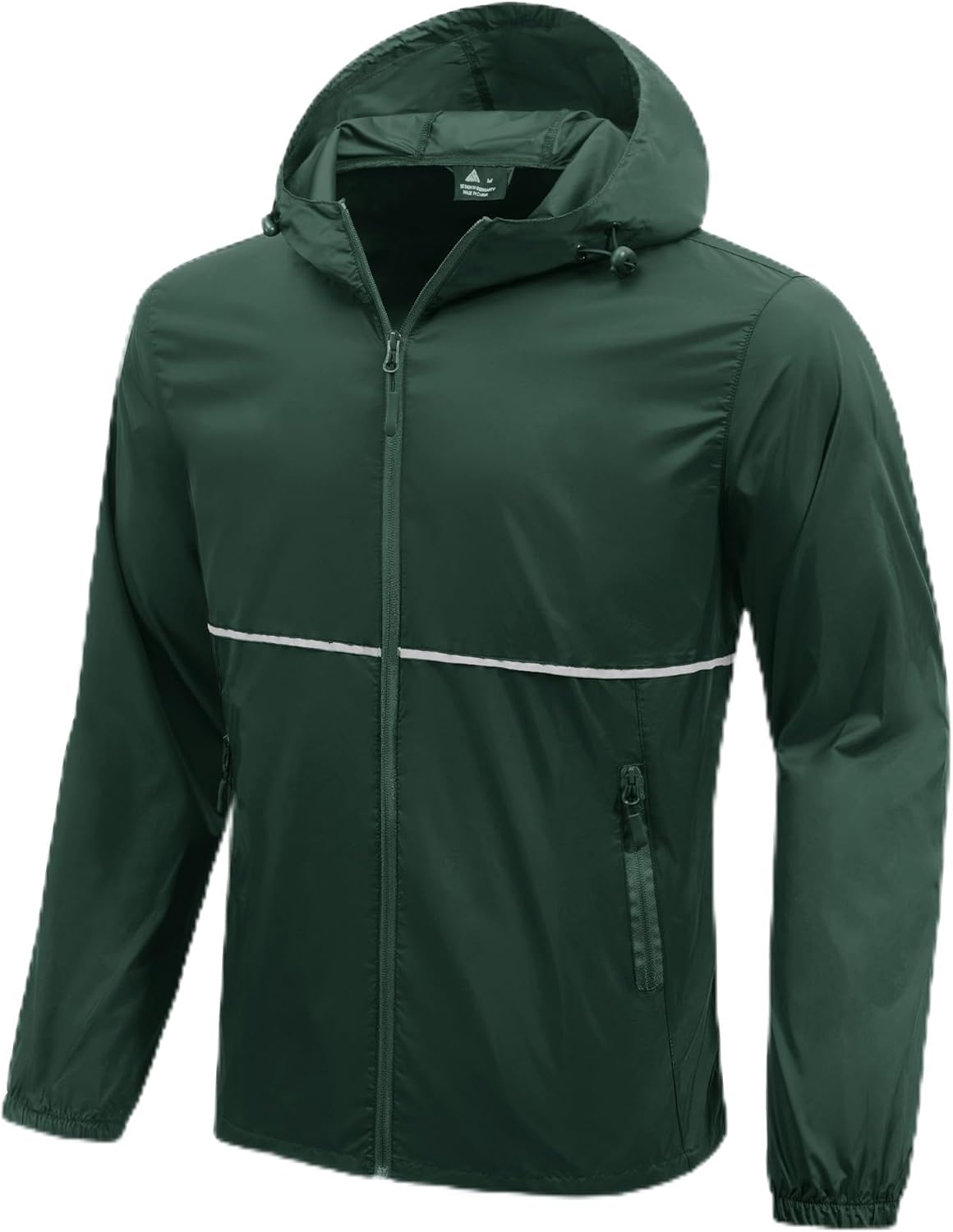 ZITY Men's Rain Jacket Waterproof with Hood Lightweight Windproof Raincoat for Golf Hiking Camping Cycling